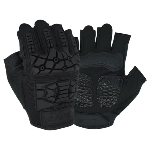 Seibertron T.H.F.I.G Tactical Gloves - Motorcycle Gloves with Anti-Vibration and Super Grip Features Black M von Seibertron