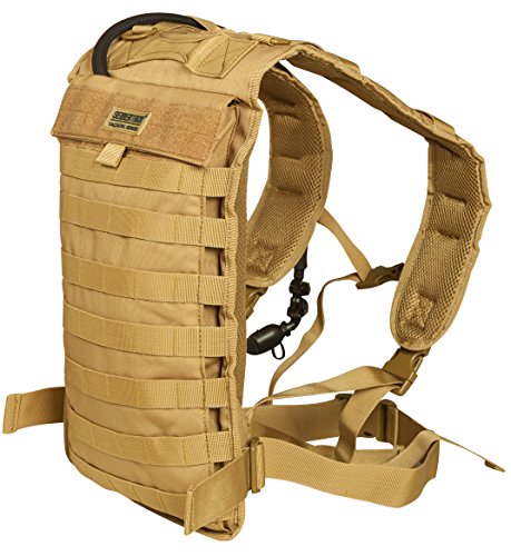 Seibertron Taktischer Militärischer Hydration Carrier Kompakt Angriff Rucksack für Trekking Wandern Bergsteigen Reisen Sport und Camping Pack Passt 2L or 2.5L Water Bladder(Nicht enthalten) Khaki von Seibertron