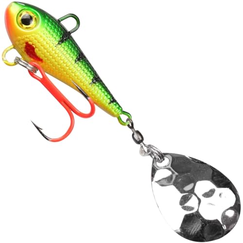 Seika Pro Raubfischköder zum Spinnangeln & Jiggen 17g Bleikopfspinner Musashi Slim, Farbe:Power Perch von Seika Pro