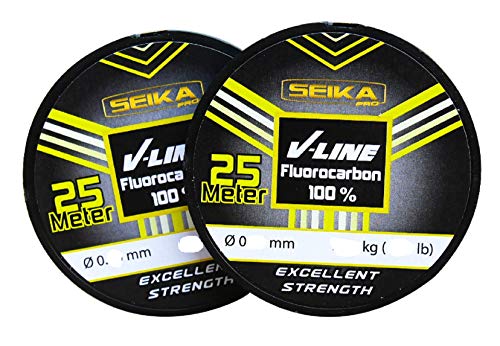 Seika Pro V-Line Fluorocarbon 100% Ø 0,20mm Tragkraft: 3,45kg Fishing Tackle MAX von Seika Pro
