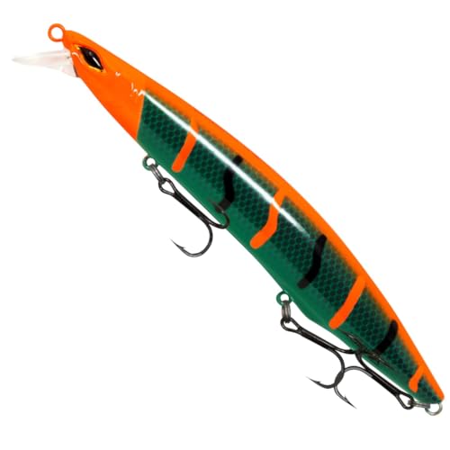 Seika Pro Zanderwobbler zum Spinnfischen 27g 14cm Nightveit Wobbler Silent, Farbe:Kuzuri von Seika Pro
