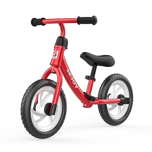 Sejoy Baby Balance Bikes Spielzeug für 1-3 Jahre alt Jungen Mädchen 12-36 Monate Kinder Kleinkind Fahrrad ersten Geburtstag Geschenke rot von Sejoy