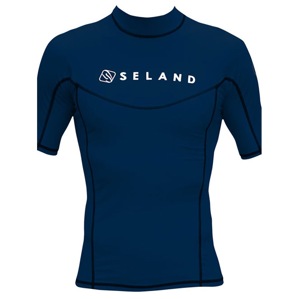 Seland Elastan Uv Short Sleeve T-shirt Blau L Mann von Seland