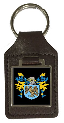 Brownfield Familienwappen Familienwappen Wappen Braun Leder Schlüsselanhänger Gravur, braun von Select Gifts