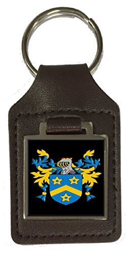 Frazer Familienwappen Nachname Wappen Braun Leder Schlüsselanhänger Gravur, braun von Select Gifts