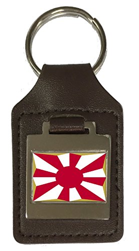 Leder Schlüsselanhänger Gravur Flagge Japan Selbstverteidigung Kräfte von Select Gifts
