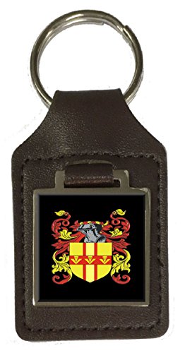 McAllister Familienwappen Nachname Wappen Braun Leder Schlüsselanhänger Gravur, braun von Select Gifts