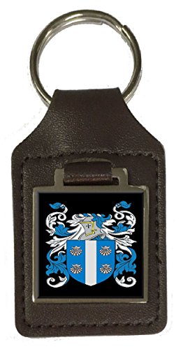 McConnell Familienwappen Nachname Wappen Braun Leder Schlüsselanhänger Gravur, braun von Select Gifts