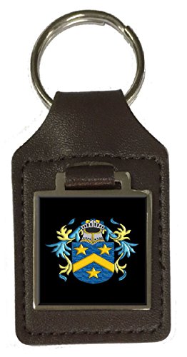 Monaghan Familienwappen Nachname Wappen Braun Leder Schlüsselanhänger Gravur, braun von Select Gifts