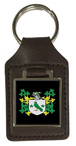Pettigrew Familienwappen Nachname Wappen Braun Leder Schlüsselanhänger Gravur, braun von Select Gifts