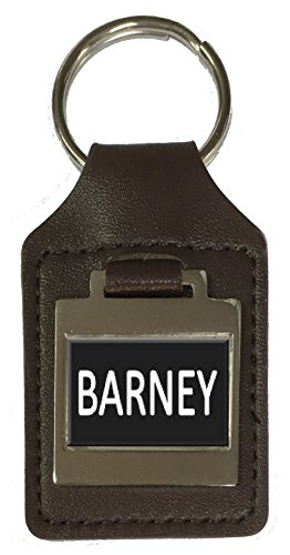 Schlüsselanhänger aus Leder mit Gravur zum Geburtstag - Barney, braun von Select Gifts