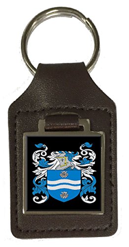 Thorowgood Familienwappen Nachname Wappen Braun Leder Schlüsselanhänger Gravur, braun von Select Gifts