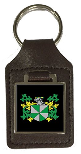 Veitch Familienwappen Nachname Wappen Braun Leder Schlüsselanhänger Gravur, braun von Select Gifts