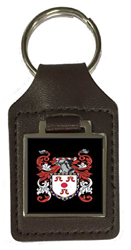 Wales (England) Familienwappen Nachname Wappen Braun Leder Schlüsselanhänger Gravur, braun von Select Gifts