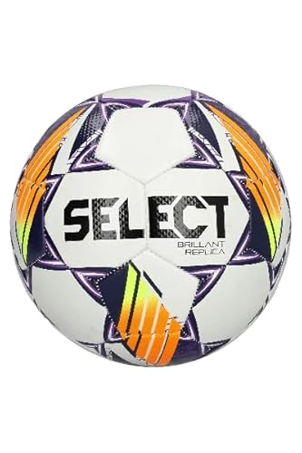 Select Brillant Replica V24 Ball 160063, Unisex, Fußball, White/Purple/Orange/Black, 5 von Select