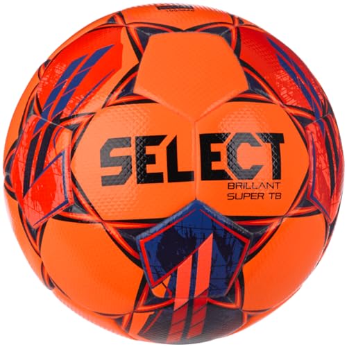 Select Brillant Super TB FIFA Quality Pro V23 Ball BRILLANT SUPER TB ORG-RED, Unisex, Ball zum Fußball, Orange/Red/Blue/Black, 5 von Select