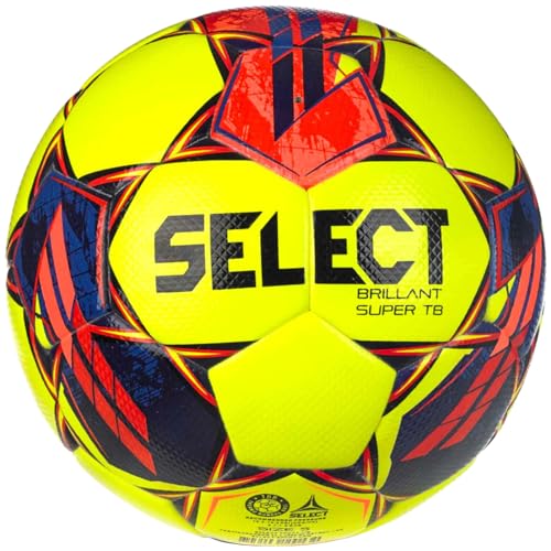 Select Brillant Super TB FIFA Quality Pro V23 Ball BRILLANT SUPER TB YEL-RED, Unisex, Ball zum Fußball, Yellow/Red/Blue/Black, 5 von Select