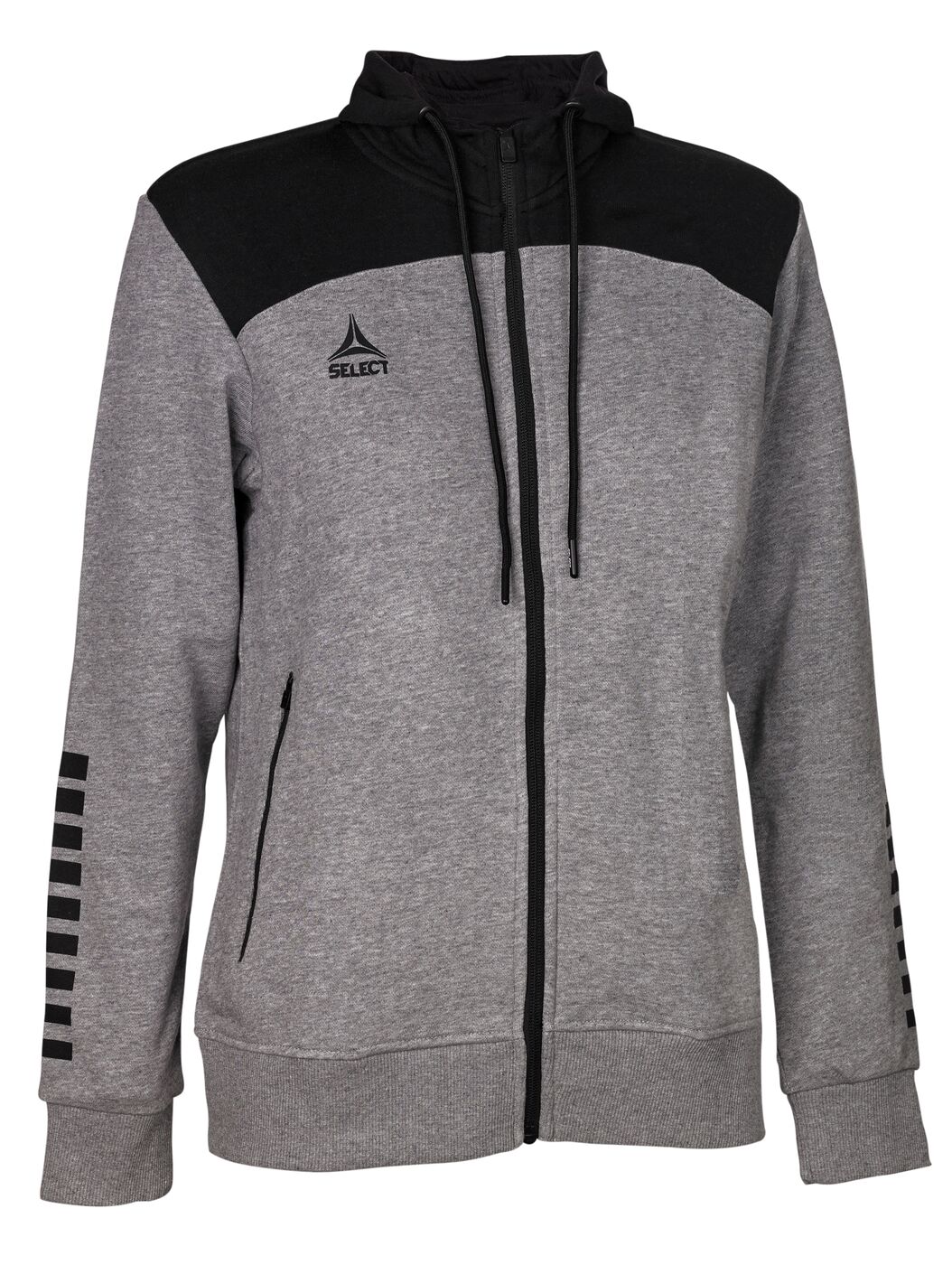 Select Kapuzen Sweatjacke Oxford Damen v22 grau/schwarz x-small von Derbystar