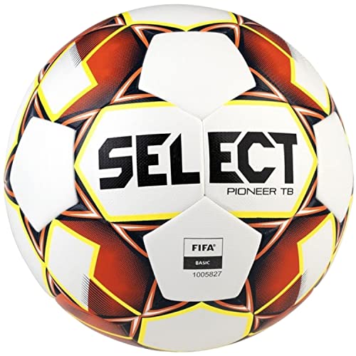 Select Pioneer TB FIFA Basic Ball Pioneer WHT-ORG, Unisex, Fußball, White/Orange/Black, 5 von Select