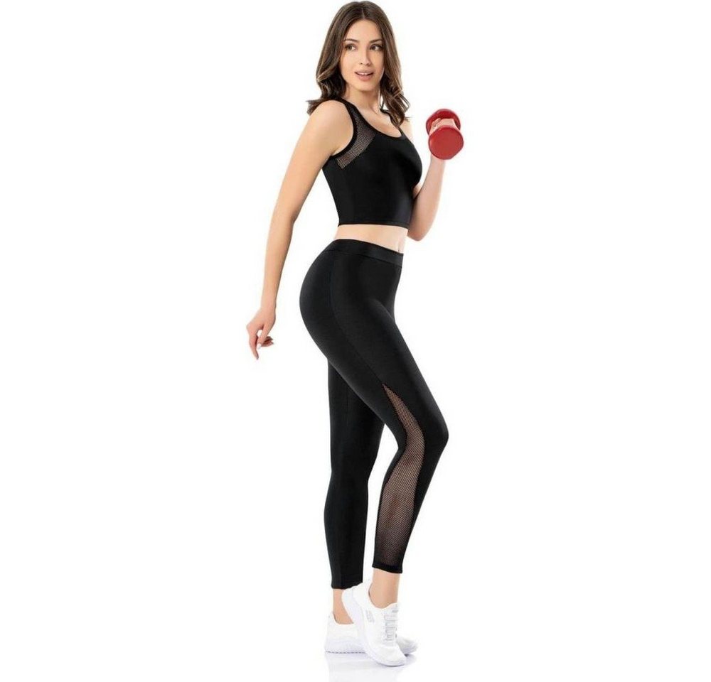 Selef Creation Sportanzug 2Tlg Sportanzug Sportanzug Gym Sport-BH Leggings Bustier Traininganzug von Selef Creation