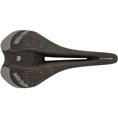 Selle Italia - Sella Maze, Herren-Fahrradsattel mit Soft-Touch-Sitz, superbeständigem und ultraleichtem Rahmen - Schwarz von Selle Italia