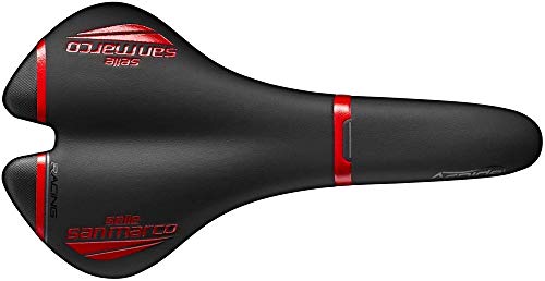 Selle San Marco Unisex – Erwachsene Aspide Racing Sättel, Black/red, L1 von Selle San Marco