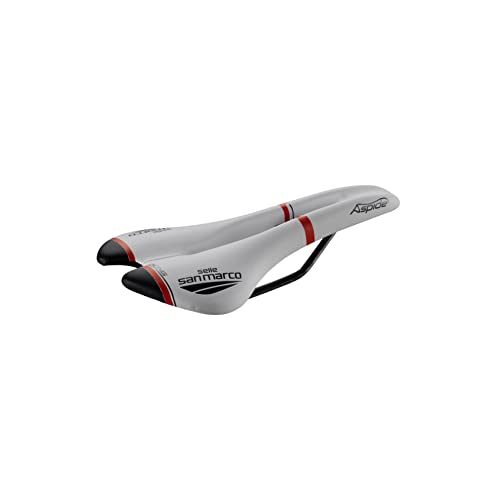 Selle San Marco Unisex – Erwachsene Aspide Racing Sattel, White/Black/Red, S von Selle San Marco