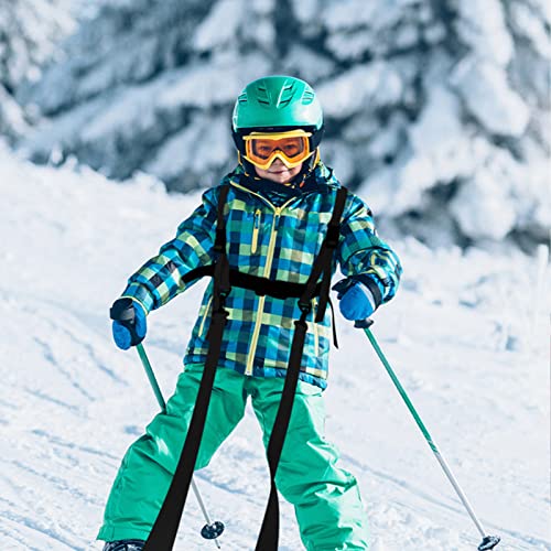 Skigurt für Kinder, Skigurt-Trainer-Rucksack, um Kindern das Sichere Skifahren Beizubringen, Trainingsleinenausrüstung Bereitet Sie auf Den Umgang mit Den Pisten vor(Schwarz) von Semme