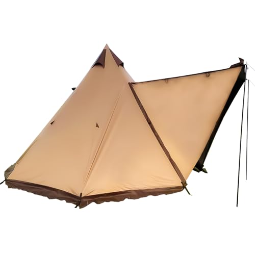Campingzelt, wetterfestes Zelt für 6/8 Personen mit geräumigem Innenraum, inklusive Regenschutz, Tragetasche, einfacher Aufbau und abgeschirmter Veranda von Semoprus