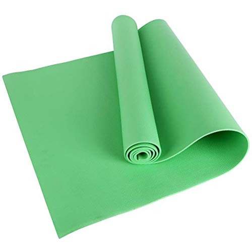 4 Mm Yogamatte, Rutschfeste Eva-Fitness-Slim-Yoga-Heimgymnastik-Trainingsmatten, Yogamatte für Heimtraining, Verwendung Im Innen- und Außenbereich, Mehrfarbig(Grün) von Sempoda