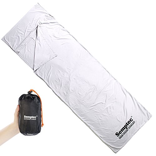 Semptec Urban Survival Technology Inlett Mikrofaser-Hüttenschlafsack, Rechteckform (Seidenschlafsack) von Semptec Urban Survival Technology