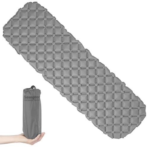 Semptec Urban Survival Technology Camping-Matte: Ultraleichte Outdoor-Luftmatratze mit Tasche, schnell aufblasbar, grau (Isomatte faltbar, Ultra-leicht Campingmatratze, Schlafsack) von Semptec Urban Survival Technology