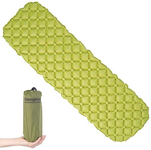 Semptec Urban Survival Technology Campingmatte: Ultraleichte Outdoor-Luftmatratze mit Tasche, schnell aufblasbar, grün (Luftmatratze Camping, Camping Matratze, Hüttenschlafsack) von Semptec Urban Survival Technology
