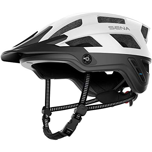 Sena Adult M1-MW00L Smart Mountainbike-Helm (M1, Mattweiß, L) von Sena
