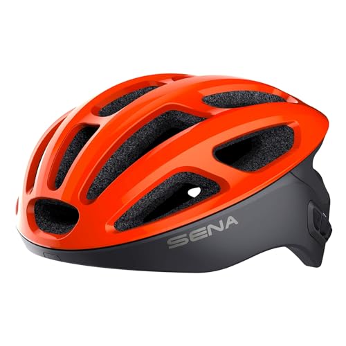 Sena R1 der Smarte Fahrradhelm (Electric Tangerine, M) von Sena