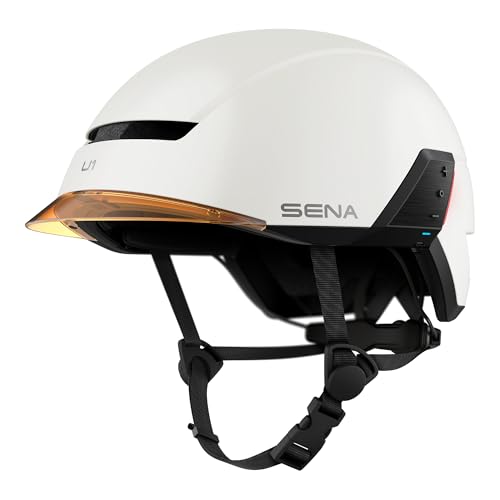 Sena U1 E-Bike Smart Fahrradhelm mit Mesh 2.0 Intercom (Mattweiß, M) von Sena