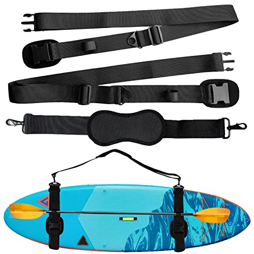 SUP Tragegurt Verstellbares Paddleboard Kajak,Trageriemen für Surfbrette Surfboard Longboards,Verstärkte Aufrüstung (Schwarz) von Senbaler