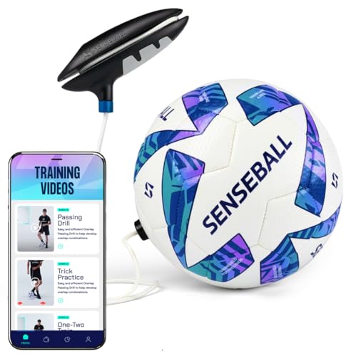 SenseBall Fußball & Neue Verbesserte App All-Level Größe 3 | Tägliches Training für Junge Spieler | Fähigkeiten & Ballkontrolle mit Profi-Trainer & 50+ Übungsvideos von SenseBall