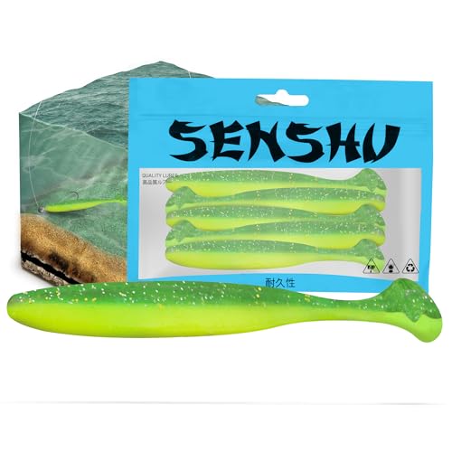 Senshu Breazy Shiner 10cm - 5,37g - 5Stück - Lemonade | Gummifische von Senshu