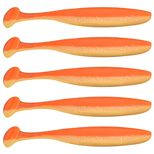 Senshu Breazy Shiner 10cm - 5,37g - 5Stück - Orange Glow | Gummifische von Senshu
