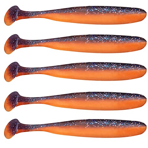 Senshu Breazy Shiner 10cm - 5,37g - 5Stück - Purple Orange | Gummifische von Senshu