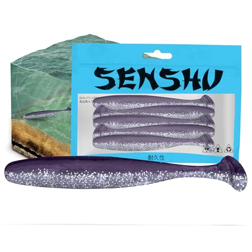Senshu Breazy Shiner 12cm - 8,77g - 5Stück - Lilac Ice | Gummifische von Senshu