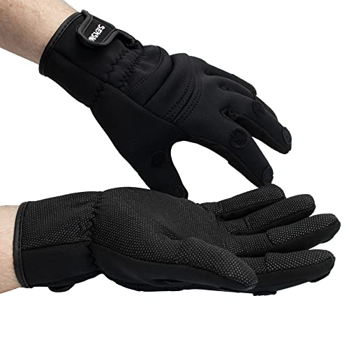 Senshu Neopren Fishing Gloves | Angler Landehandschuhe | Angel Handschuhe | wasserdichte, rutschfeste Handschuhe (M) von Senshu