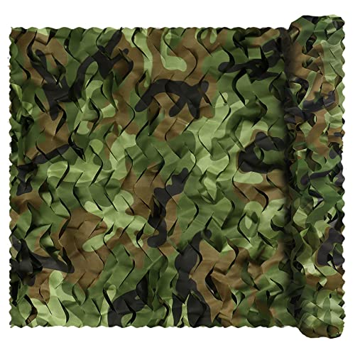 Sensong Tarnnetz Camouflage Netz Woodland 1.5 x 10 M Armee Tarnung Net für Deko Waldlandschaft Jagd Sichtschutz Sonnenschutz Outdoor Camping Garten von Sensong