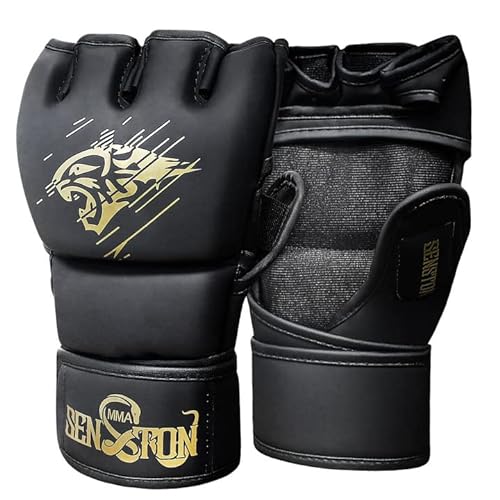 FANTECIA MMA Handschuhe Grappling Sparring für Mann & Frau, Kampfsporttraining Boxen, Taekwondo Karate Muay Thai UFC von Senston
