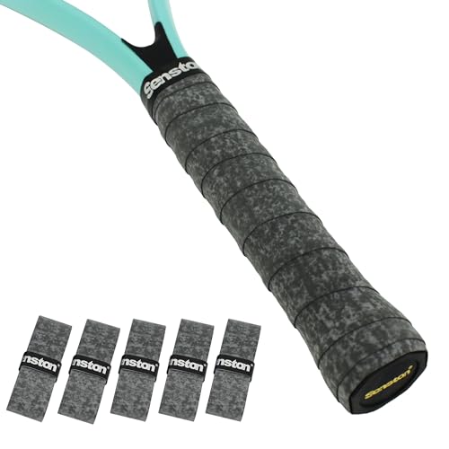 Senston 5 Stück Schläger Griffband Matte PU-Haut mit hoher Reibung für den Austausch von Schlägergriffen von Senston
