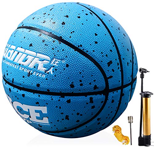 Senston Basketbälle Größe 7 mit Pumpe, Draussen Innen Straße Basketbälle, Kinder & Jugend Ballspiel von Senston