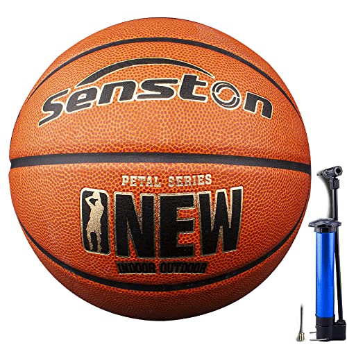 Senston PU Indoor/Outdoor Basketball Größe 5 Anfänger Basketbälle mit Inflator von Senston
