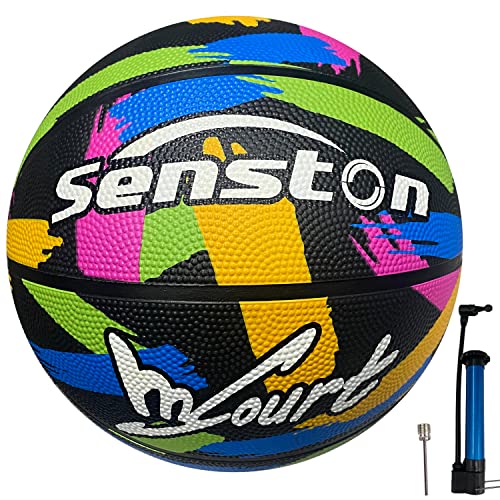 Senston Basketball Größe 7 Outdoor Street Basketbälle für das Training Erwachsene und Anfänger,Graffiti von Senston