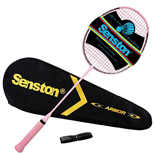 Senston Ultraleicht 6U Badminton Schläger, Leicht und Stabil Badmintonschläger mit Schlägertasche von Senston